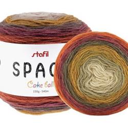 Stafil-Yarn space-wol gekleurd-150gram-540mtr-breien-haken-handwerk