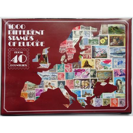 1000 verschillende postzegels uit Europa