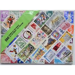 Postzegelpakket: 500 verschillende postzegels Wereld.