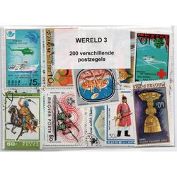 Postzegelpakket Wereld met 200 verschillende postzegels - selectie 3