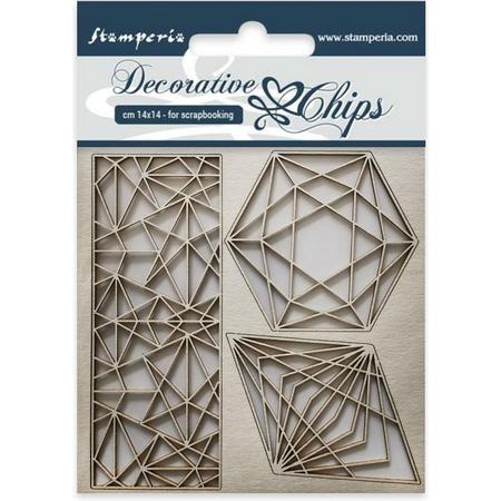 Stamperia Decorative Chips Geometry (SCB28)