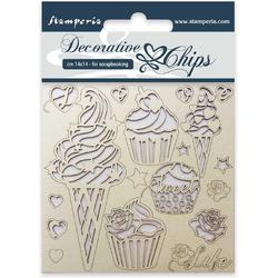 Stamperia Decorative Chips Ice Cream (SCB14)