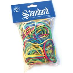 Standard elastieken 5 populaire afmetingen, geassorteerde kleuren, zakje van 100 g