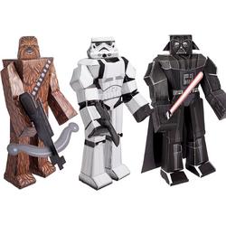 SET VAN 3 Star Wars Paper Craft Positioneerbare Figuren: Stormtrooper, Chewbecca en Darth Vader - 30.5 cm lang