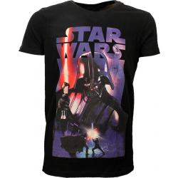 Star Wars Vintage Poster Darth Vader T-Shirt  Zwart/Paars - Officiële Merchandise