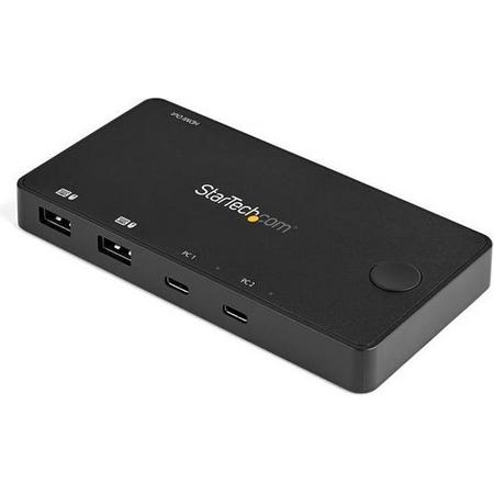 2 Port USB C KVM Switch 4K HDMI w/Cables