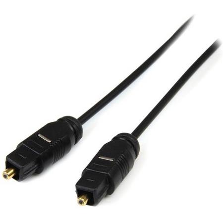 StarTech.com 10 ft Thin Toslink Digital Audio Cable audio kabel 3,05 m Zwart