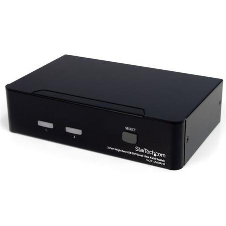 StarTech.com 2-poort Hoge-Resolutie USB DVI Dual-Link KVM-switch met Audio