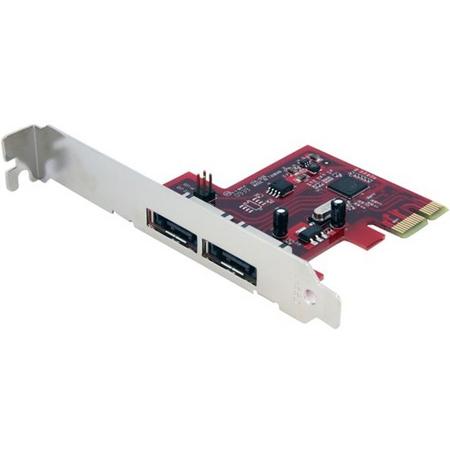 StarTech.com 2-poort SATA 6 Gbit/s PCI Express eSATA Controllerkaart