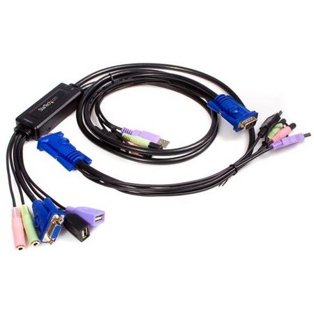 StarTech.com 2-poort USB VGA Kabel KVM-switch met Audio