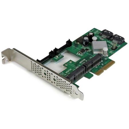 StarTech.com 2-poorts PCI Express 2.0 SATA III 6 Gbps RAID controllerkaart met 2 mSATA-sleuven en HyperDuo SSD Tiering