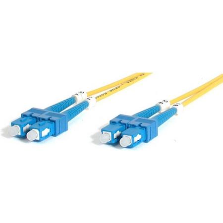 StarTech.com 2m Singlemode Duplex Fiber Cable SC-SC 2m Geel Glasvezel kabel