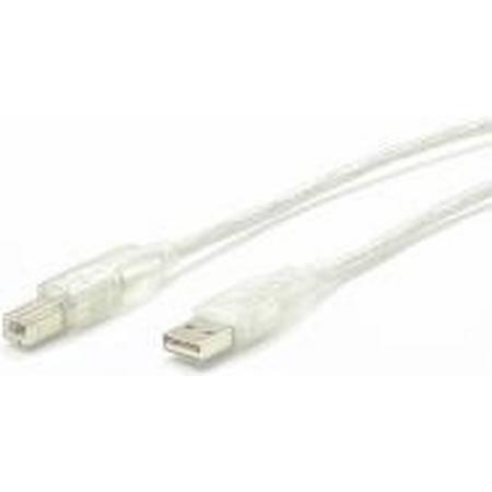 StarTech.com 3 ft. Transparent USB Cable A-B M/M USB-kabel 0,91 m Transparant