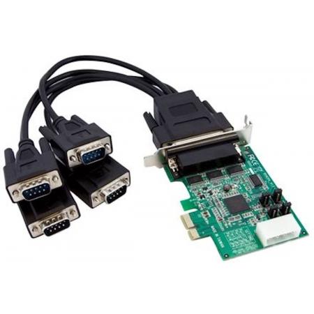 StarTech.com 4-poort Low Profile Native RS232 PCI Express Seriële Kaart met 16950 UART