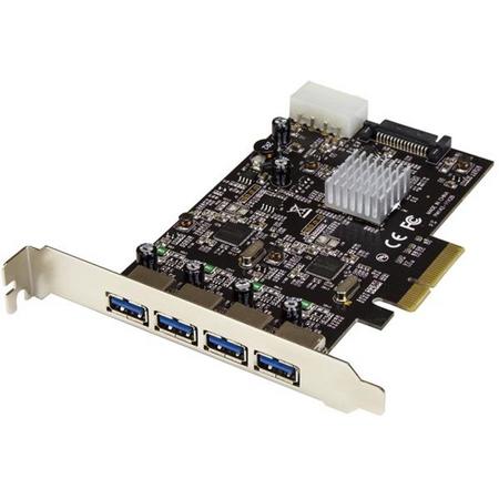 StarTech.com 4 poorts USB 3.1 (10Gbps) kaart 4x USB-A met twee onafhankelijke kanalen PCIe interfacekaart/-adapter