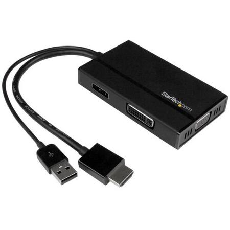 StarTech.com A/V reisadapter: 3-in-1 HDMI naar DisplayPort, VGA of DVI 1920 x 1200