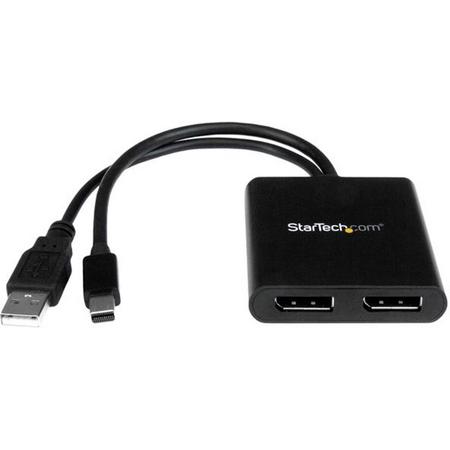 StarTech.com Mini DisplayPort naar DisplayPort multi-monitor splitter 2 poorts MST hub