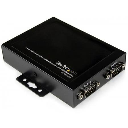 StarTech.com Professionele USB naar 2 Seriële Poort Adapter Hub met COM-behoud