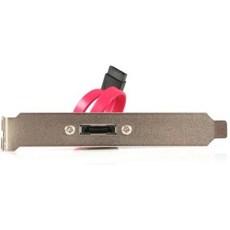 StarTech.com eSATA Cable with External Slot Plate SATA-kabel 0,3 m Zwart