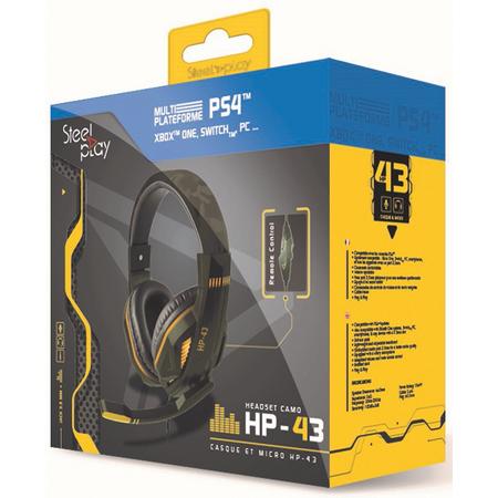 Steelplay HP-43 Gaming Headset Green Camo - PS4 / Switch / Xbox One / PC
