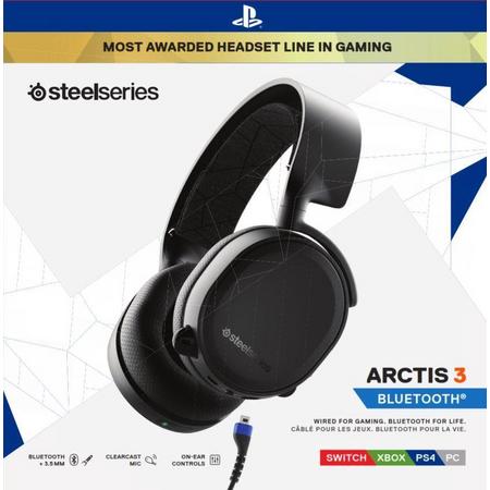 Steelseries Arctis 3 71 Gaming Headset BT PS4 Zwart