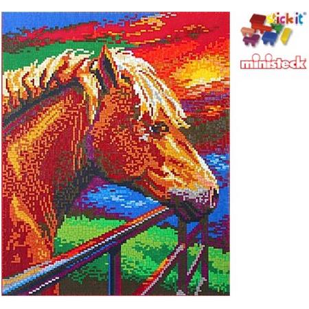 Stick-it Pony, ca. 10.000 steentjes, compatibel met Ministeck