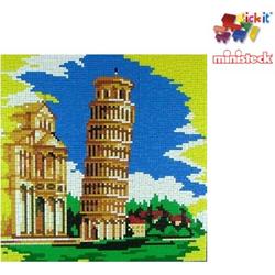 Stick-it Scheve toren van Pisa, ca. 4.000 steentjes, compatibel met Ministeck