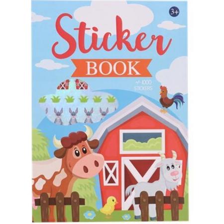stickerboek vol met boerderij stickers  10 paginas in kleur met 1000 stickers