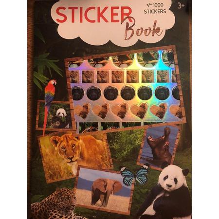 stickerboek vol met dierentuin dieren 10 paginas in kleur met 1000 stickers