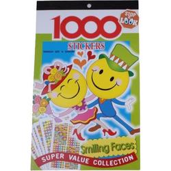 Stop & Look Stickerboek Smiling Faces 24 X 14,8 Cm 1000 Stickers