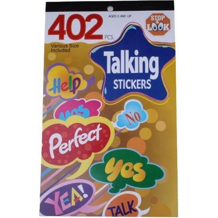 Stop & Look Stickerboek Talking 24 X 14,8 Cm 402 Stickers