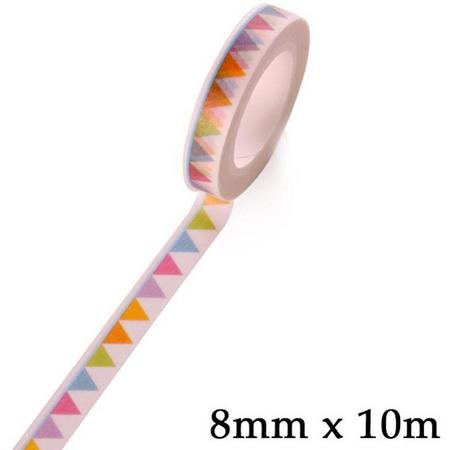 Vlaggenlijn Schattige Kleuren Smalle Washi Tape 7mm x 10m. A
