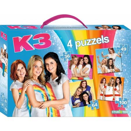 K3: Puzzel 4 in 1 met handvat