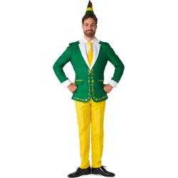 Suitmeister Elf Kostuum - Mannen Pak - Groen & Geel - Kerst & Halloween - Maat XXL