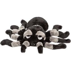 Halloween - Pluche grijs met zwarte spin knuffel 22 cm - Spinnen insecten knuffels - Speelgoed voor kinderen