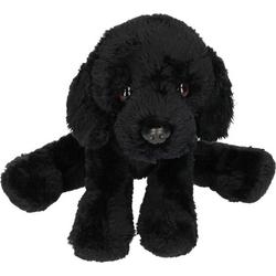 Pluche Labrador knuffel hond zwart 12 cm - Honden speelgoed knuffels