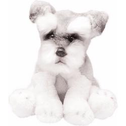 Pluche Schnauzer wit/grijs knuffel hond 13 cm