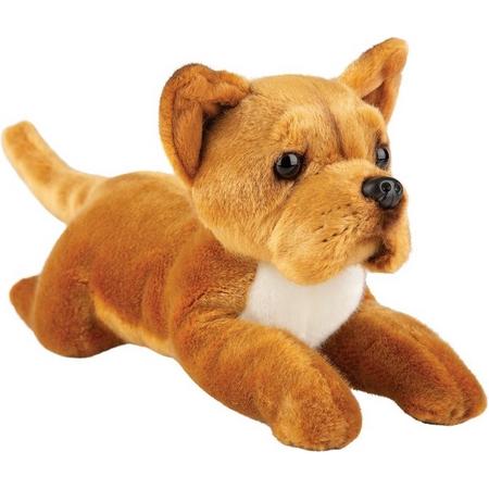 Pluche bruine staffordshire bull terrier knuffel 30 cm - Staffordshire bull terrier honden knuffels - Speelgoed voor kinderen