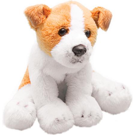 Pluche knuffel dieren Jack Russel hond 13 cm - Speelgoed knuffelbeesten - Honden soorten