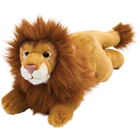 Pluche knuffel dieren Leeuw 33 cm - Speelgoed knuffelbeesten - Safaridieren