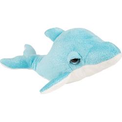 Pluche knuffel dieren dolfijn blauw/wit 29 cm - Speelgoed knuffelbeesten dolfijnen