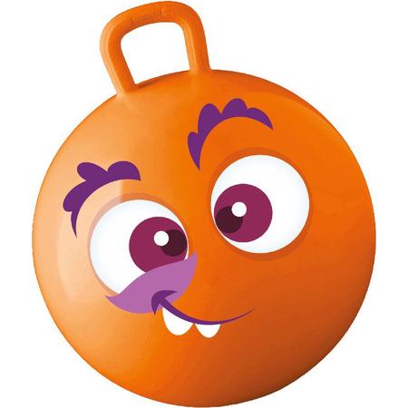 Summer Play Skippybal met smiley - oranje - 50 cm - buitenspeelgoed voor kinderen