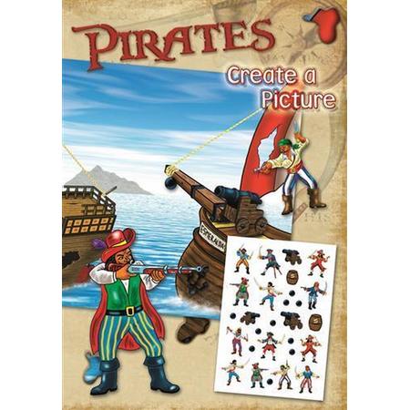 Speelplaat A5 - Create A Picture - Piraten - Gratis verzonden