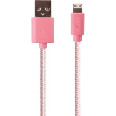SD 8-pin charging cable pink 2 meter
