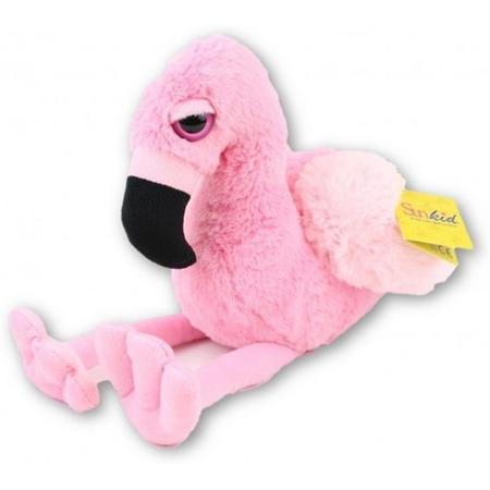Pluche Flamingo - zittend 24 cm- Sunkid