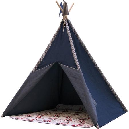 Nautic Teepee Tent - Tipi Tent - Blauw