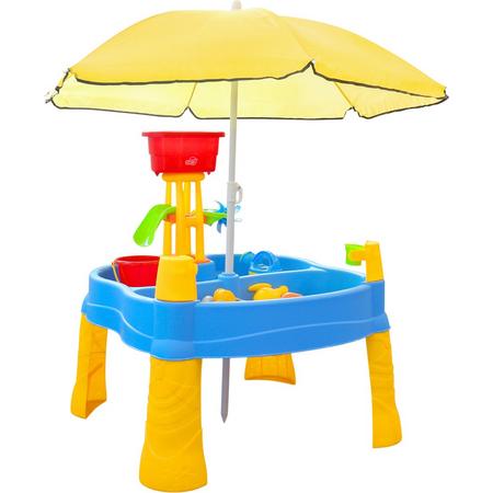 Sunny Aqua Explorer Zand & Watertafel met verstelbare parasol - inclusief accessoires