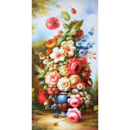 5D Diamond Painting 60x110cm - Mooie bloemen - Volledige Set - Inclusief Pen Schudbakje Wax Opbergzakjes en Wit Stickers - Ronde steentjes- bloemen
