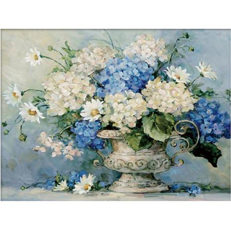 Diamond Painting Volwassenen - Hortensia - fotoformaat 40x50cm - Volledige dekking - Ronde steentjes - Hydrangea - Bloemen