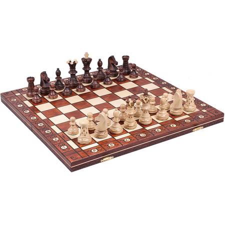 AMBASADOR Luxe houten schaakbord Schaakspel